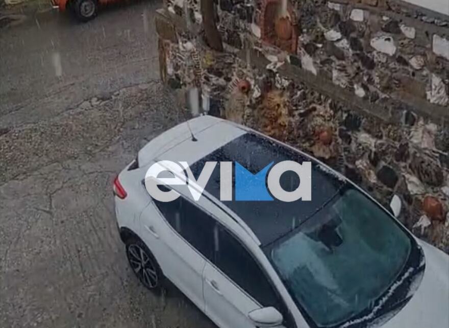 Σφοδρή χαλαζόπτωση στην κεντρική Εύβοια - Δείτε βίντεο και φωτογραφίες