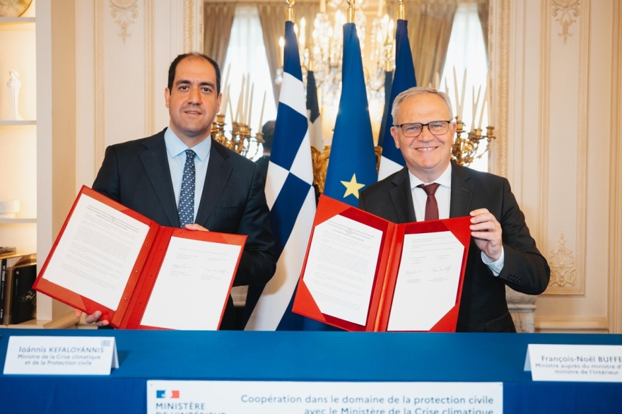 In Paris Kefalogiannis: Signature of Greece - France Road Cooperation Map for Civil Protection