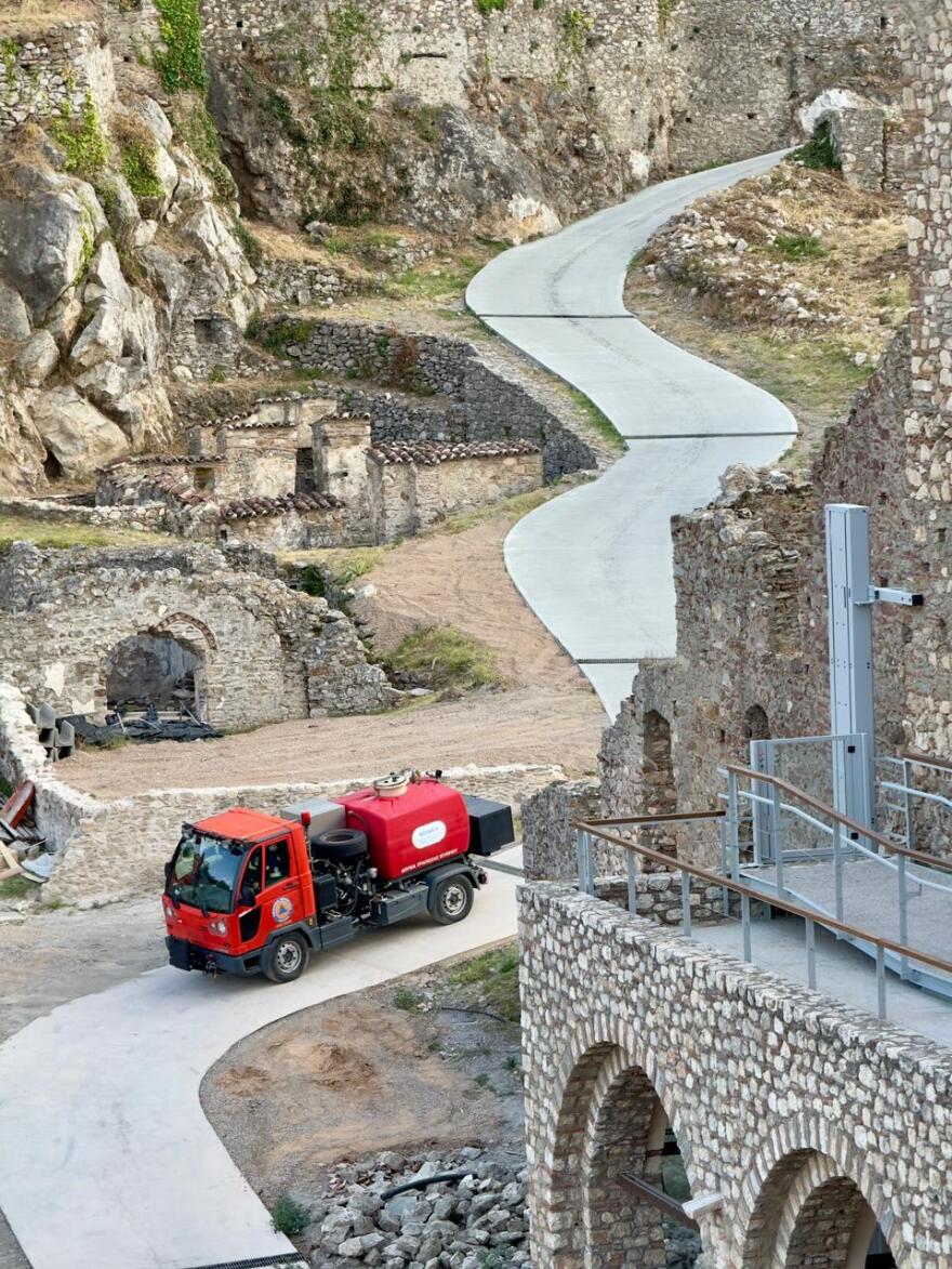 Άσκηση ετοιμότητας για την αντιμετώπιση πυρκαγιάς στον Αρχαιολογικό Χώρο του Μυστρά