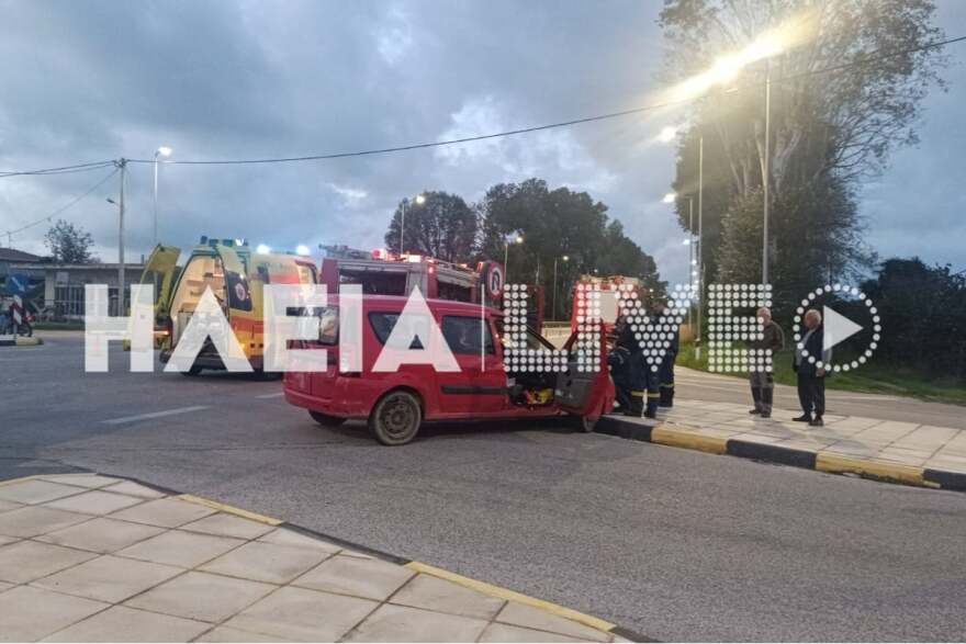 Τρεις τραυματίες σε τροχαίο στην Πατρών-Πύργου