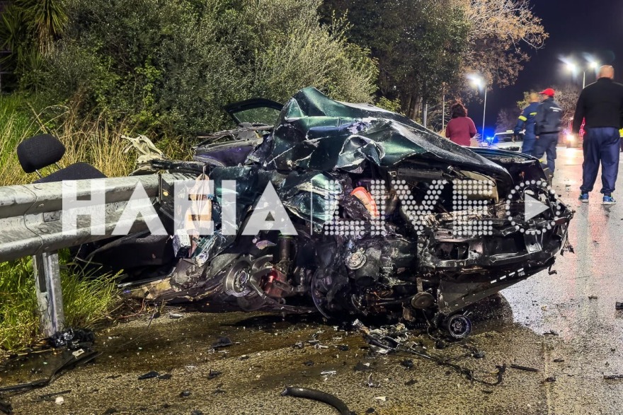 Ηλεία: Μάχη για τη ζωή του δίνει 30χρονος μετά από τροχαίο στην Πύργου - Κυπαρισσίας, το ΙΧ του κόπηκε στα δύο