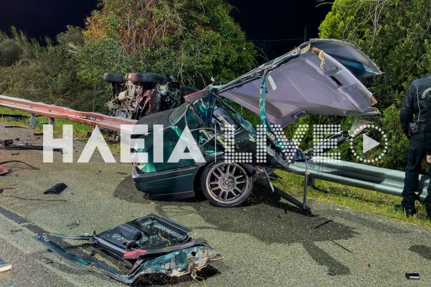 Ηλεία: Μάχη για τη ζωή του δίνει 30χρονος μετά από τροχαίο στην Πύργου - Κυπαρισσίας, το ΙΧ του κόπηκε στα δύο
