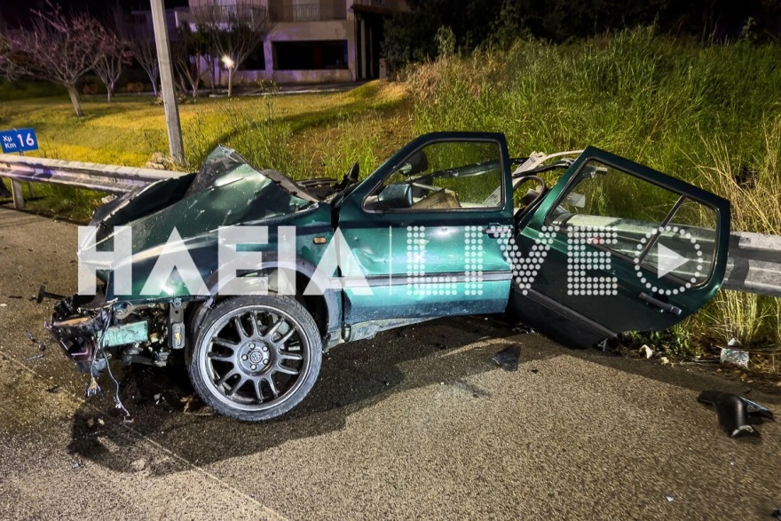 Ηλεία: Μάχη για τη ζωή του δίνει 30χρονος μετά από τροχαίο στην Πύργου - Κυπαρισσίας, το ΙΧ του κόπηκε στα δύο