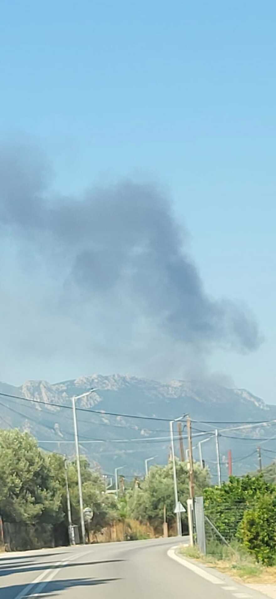 Φωτιά σε γεωργική έκταση στην Τροιζήνα