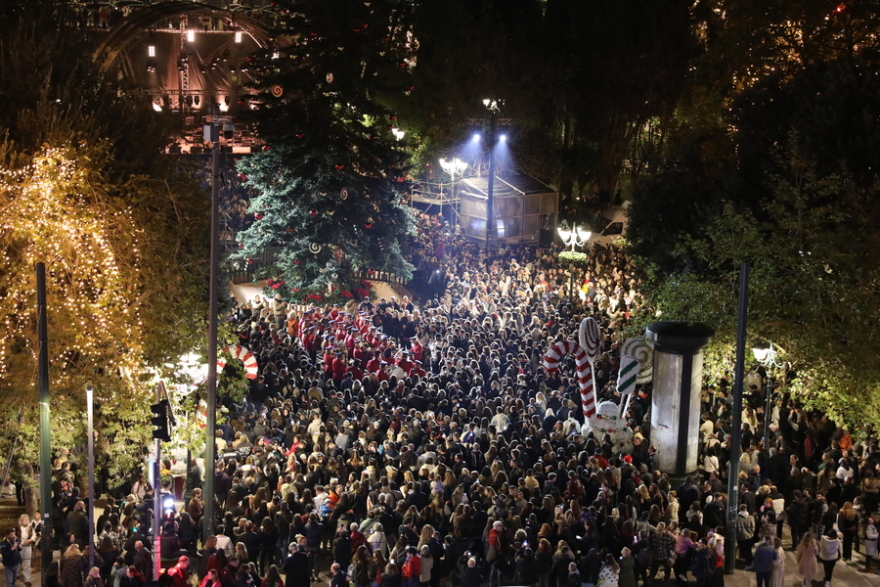 Φωταγωγηθηκε το χριστουγεννιάτικο δέντρο στο Σύνταγμα - Δείτε φωτογραφίες