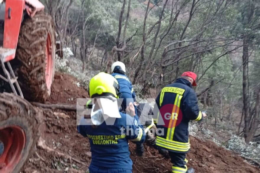 Νεκρός αγρότης που καταπλακώθηκε από τρακτέρ στην Εύβοια