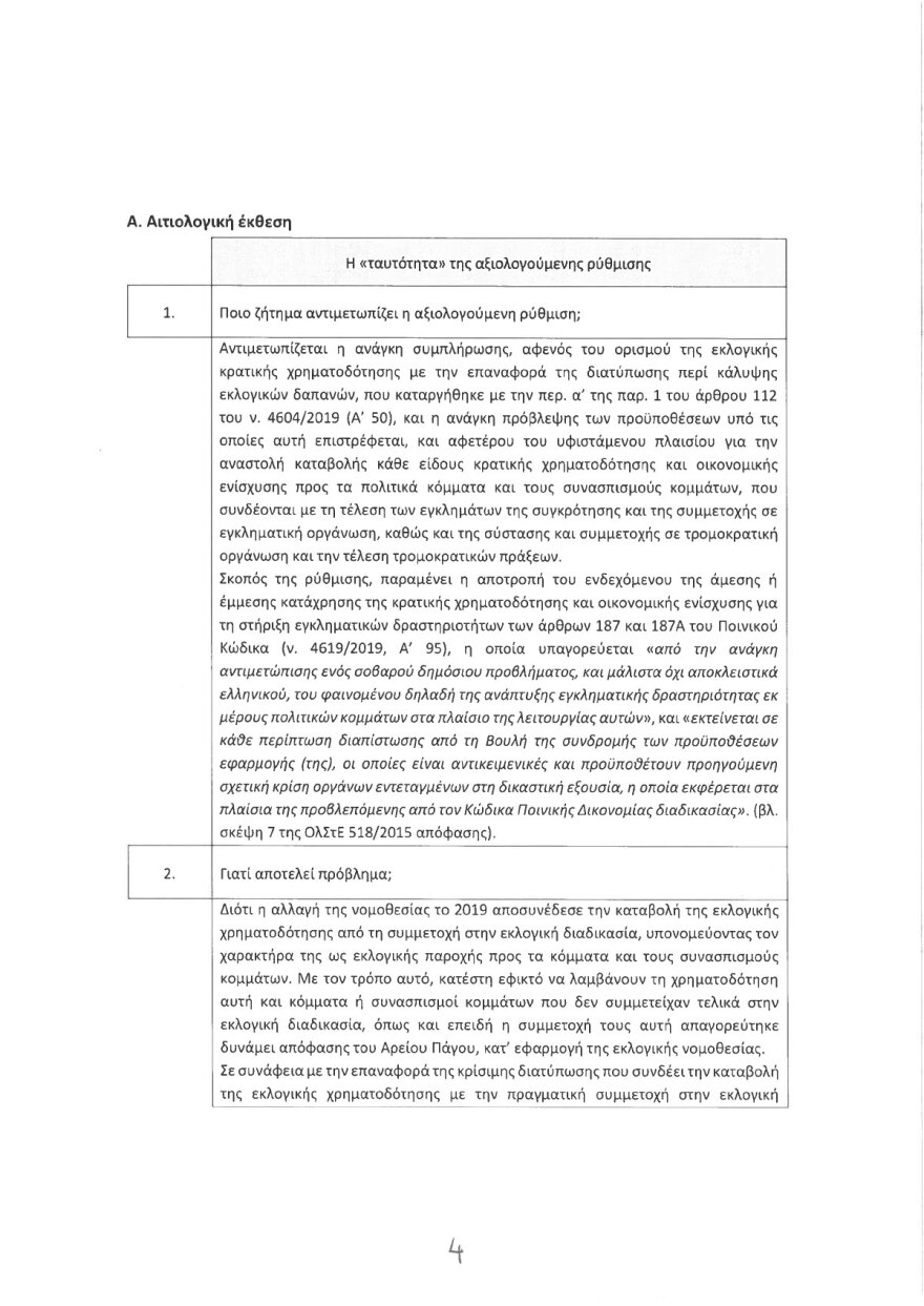 Αναστέλλεται η κρατική χρηματοδότηση στους Σπαρτιάτες με τροπολογία του υπουργείου Εσωτερικών