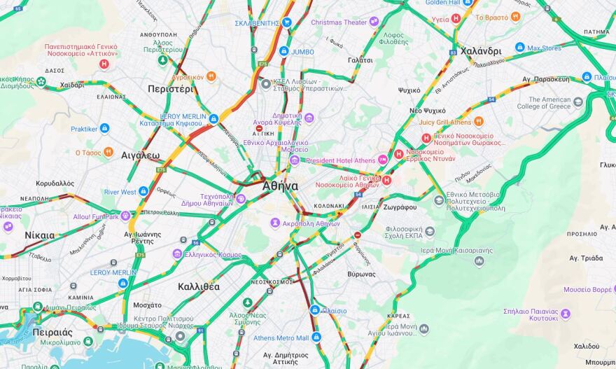 Καλύτερη η κατάσταση στους δρόμους της Αθήνας - Ομαλή η κυκλοφορία, πού υπάρχουν μικρές καθυστερήσεις