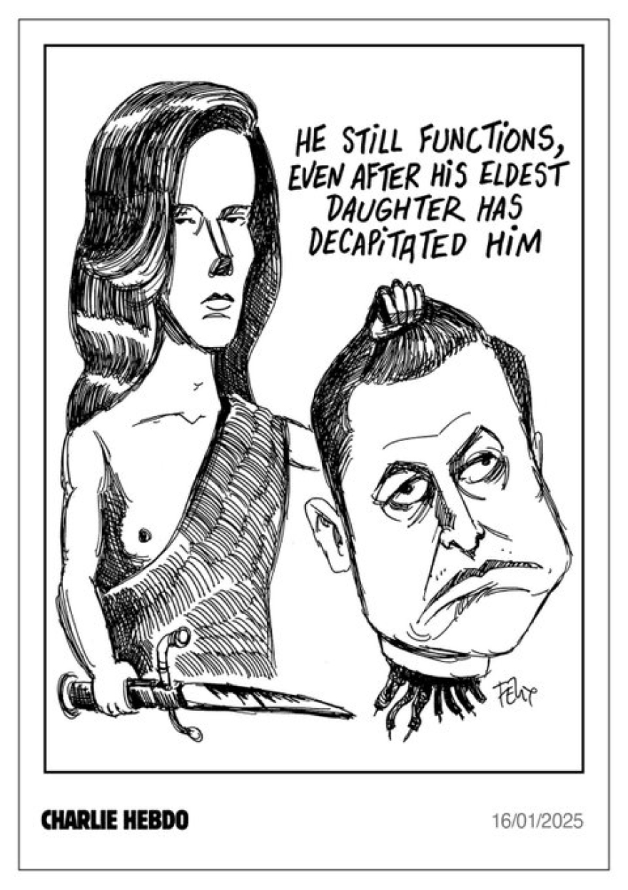 Βιτριολικά σκίτσα του Charlie Hebdo με τον Έλον Μασκ: Σαν σκουλήκι πετιέται από τη σορό του Ζαν Μαρί Λε Πεν