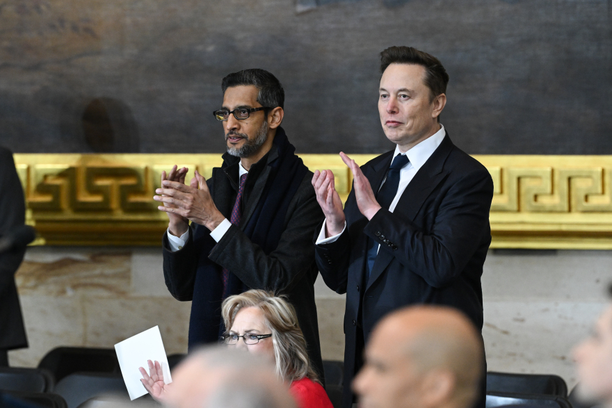 google_ceo_sundar_pichai_and_elon_musk__ceo_of_x__tesla_and_spacex