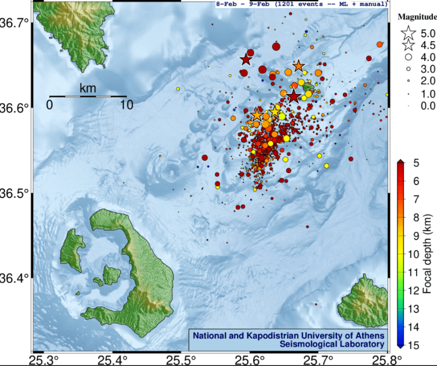 ΕΚΠΑ: Πάνω από 12.800 σεισμοί σε 10 μέρες στη ζώνη Σαντορίνης - Αμοργού, οι περιοχές όπου έγιναν κατολισθήσεις