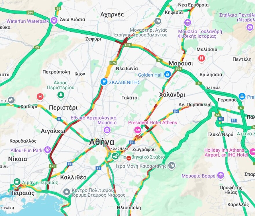 Καλύτερη η εικόνα από την κίνηση στον Κηφισό - Τροχαίο ατύχημα στο ρεύμα προς Λαμία, στο ύψος της Νέας Φιλαδέλφειας