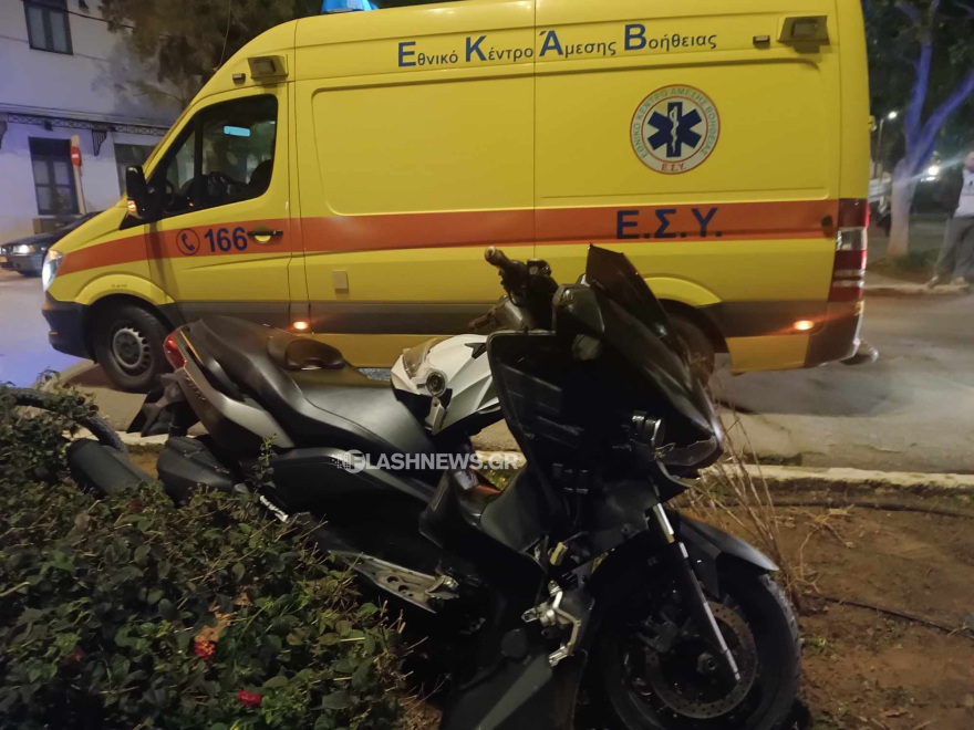 Τροχαίο με τραυματία οδηγό μηχανής στα Χανιά – Δείτε φωτογραφίες 