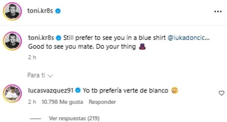 Ο Τόνι Κρόος τρολάρει τον Ντόντσιτς και ο Λούκας Βάσκεθ βρίσκει ευκαιρία: «Κι εγώ σε προτιμούσα στα λευκά»