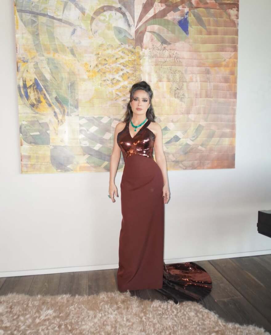 Οι φωτογραφίες της Σάλμα Χάγιεκ από την τελετή απονομής των Χρυσών Σφαιρών