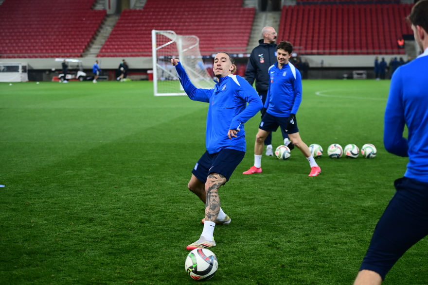 Η τελευταία προπόνηση της Εθνικής Ελλάδας στο Καραϊσκάκη πριν τον αγώνα με την Σκωτία - Βίντεο, φωτογραφίες