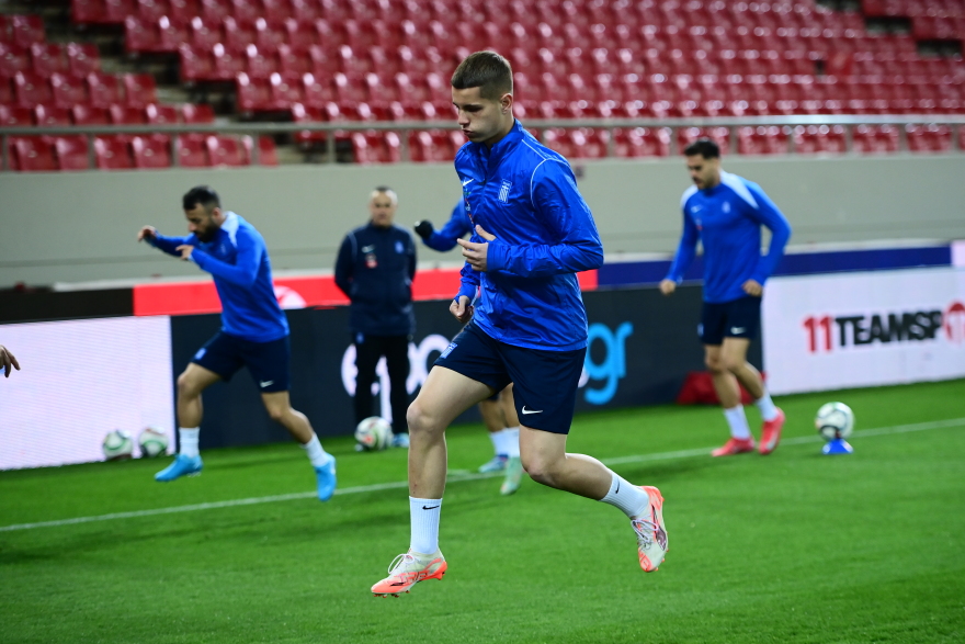 Η τελευταία προπόνηση της Εθνικής Ελλάδας στο Καραϊσκάκη πριν τον αγώνα με την Σκωτία - Βίντεο, φωτογραφίες