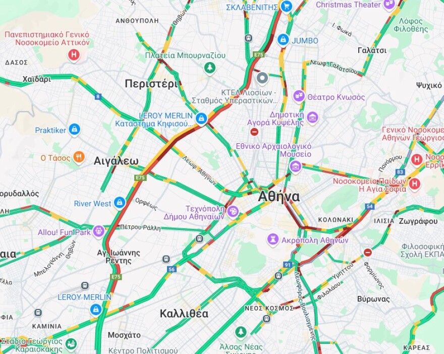 Καταιγίδα τώρα στην Αττική, πιο έντονα τα φαινόμενα στα βόρεια προάστια - Στο κόκκινο Κηφισός και Αττική Οδός