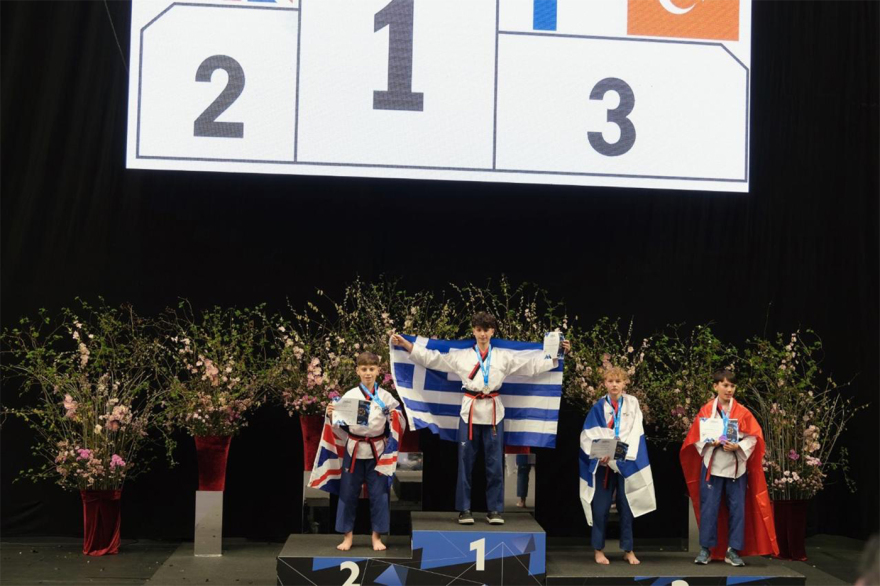 Πρωταθλητής Ευρώπης στο Poomsae Taekwondo, ο 13χρονος Νικόλας Καρακατσάνης