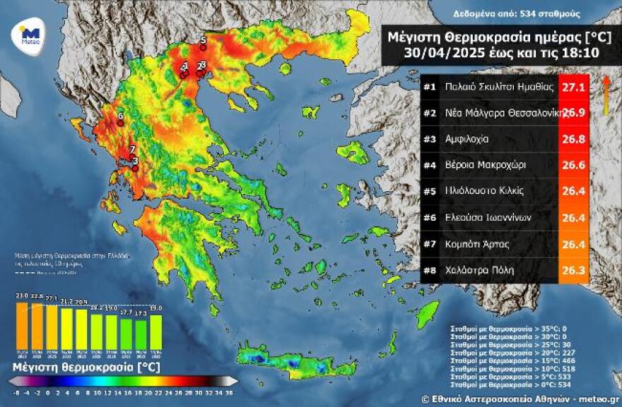 Καιρός: Iσχυρές βροχές και καταιγίδες σήμερα στα Δωδεκάνησα και την Κρήτη