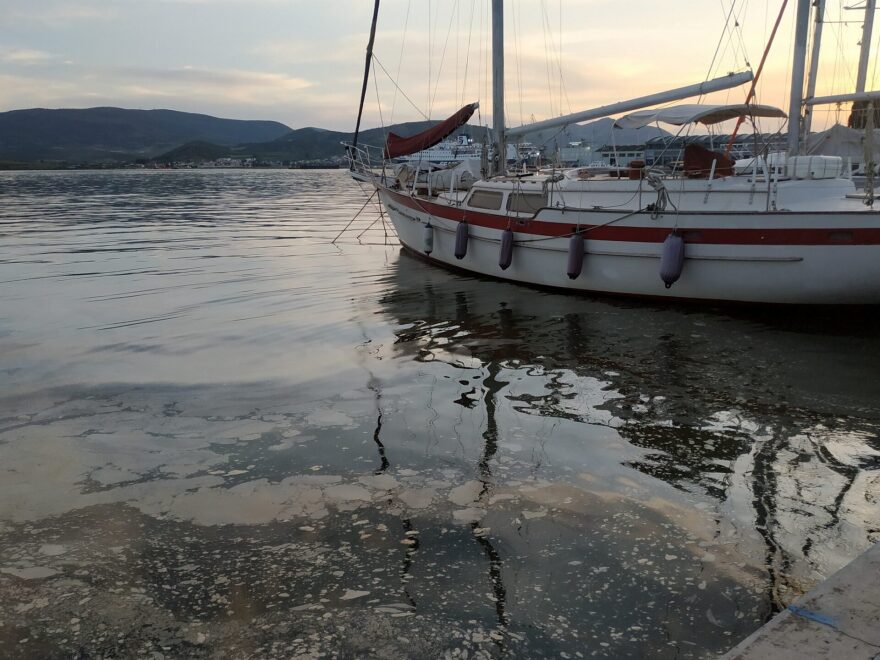 Θαλάσσια ρύπανση και έντονη δυσοσμία στο λιμάνι του Βόλου - Δείτε φωτογραφίες