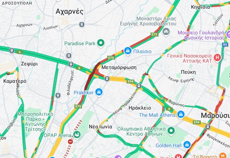 Κίνηση: Τροχαίο στην κάθοδο του Κηφισού