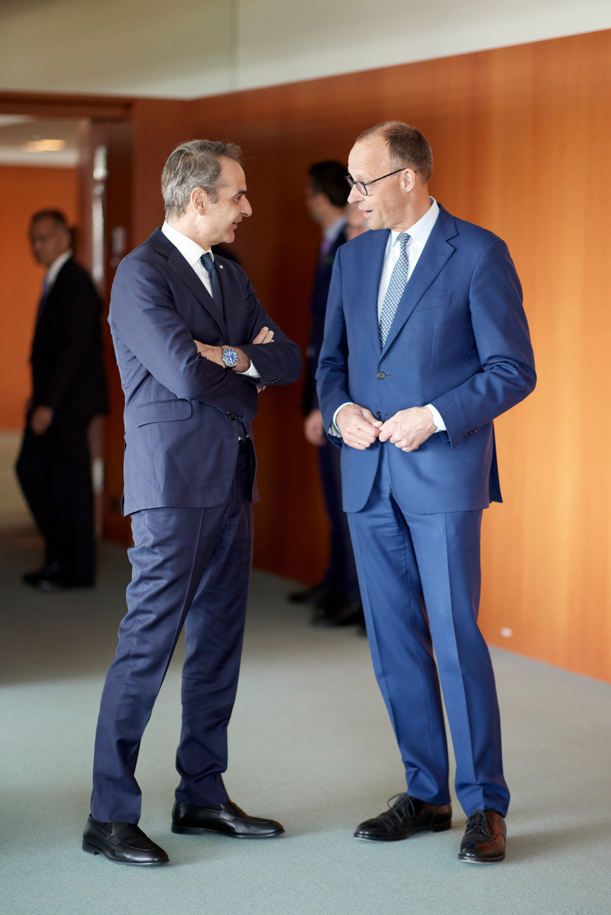 Δείτε live τις δηλώσεις Μητσοτάκη - Μερτς στο Βερολίνο