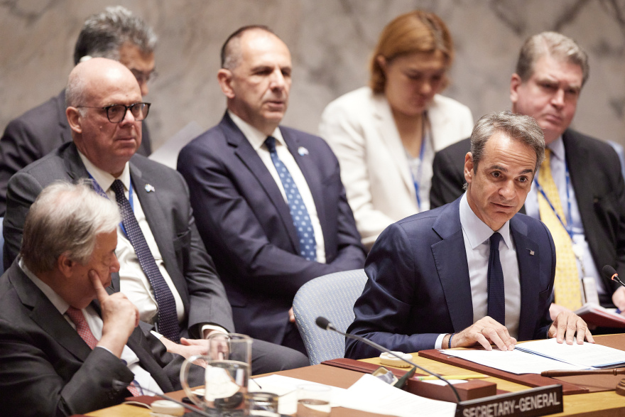 Παρέμβαση Μητσοτάκη στo Συμβούλιο Ασφαλείας: Η Ελλάδα θα παραμείνει θεματοφύλακας της ελευθερίας της ναυσιπλοΐας