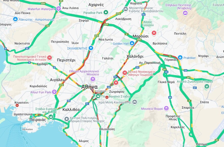 Κυκλοφοριακά προβλήματα σε όλη την Αττική - Μποτιλιάρισμα σε Κηφισό και Αττική Οδό λόγω τροχαίων 