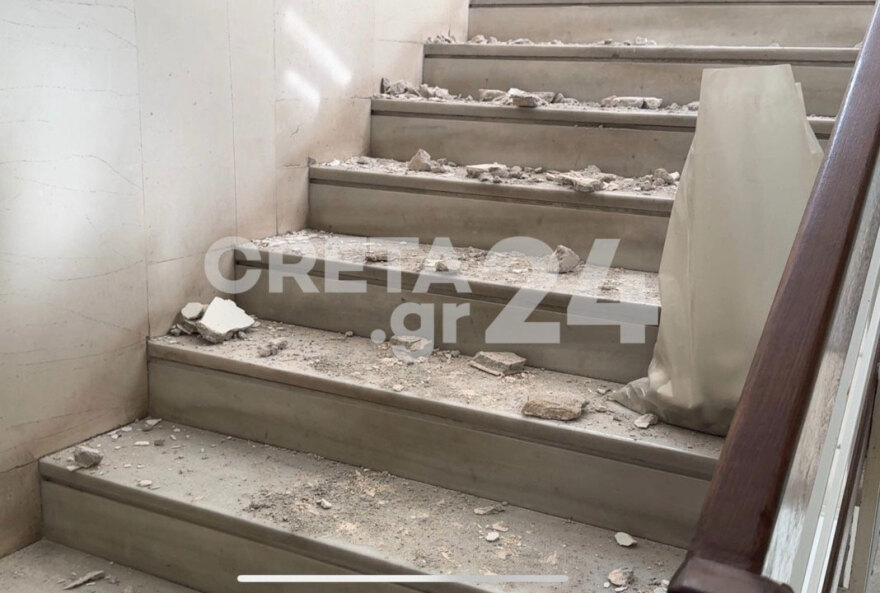Σεισμός 6,1 Ρίχτερ στην Κρήτη: Ζημιές σε κτίρια από τη δόνηση, δείτε βίντεο και εικόνες