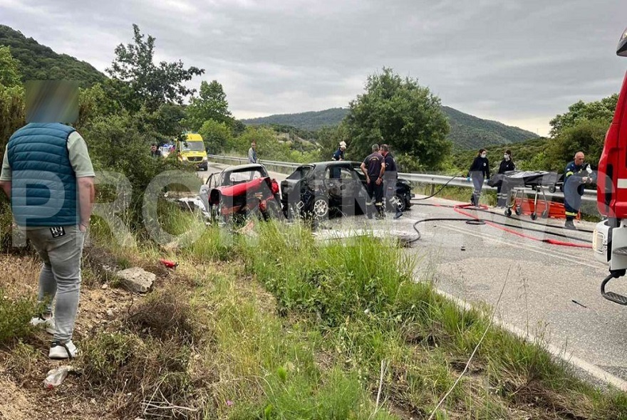 Σφοδρή σύγκρουση οχημάτων κοντά στον Άγιο Ανδρέα στην Καβάλα