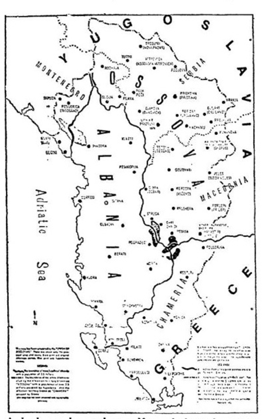 Ο αλβανικός αλυτρωτισμός σε επίσημους χάρτες
