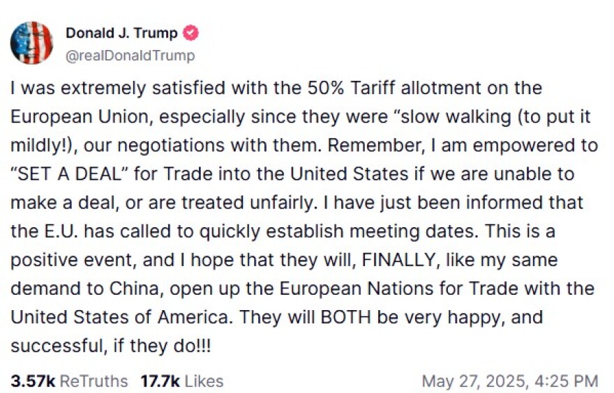 Ο Τραμπ περηφανεύεται ότι μετά τους δασμούς η Ευρώπη σηκώνει το τηλέφωνο: «Ανοίξτε το εμπόριο ή θα επιβάλλω όρους»