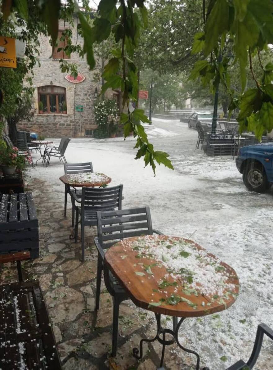 Ισχυρή χαλαζόπτωση σε περιοχές της Λακωνίας - Δείτε φωτογραφίες