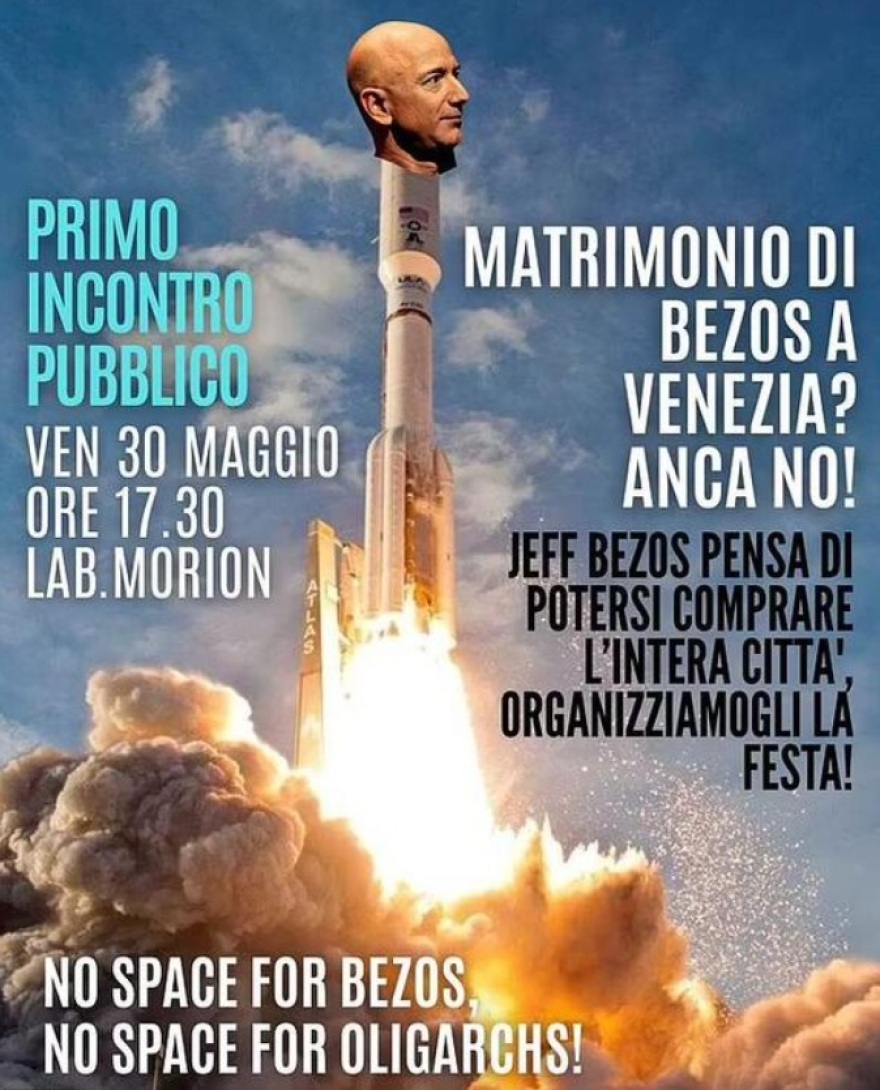 Μπέζος: Διαδηλώσεις από κατοίκους και συλλογικότητες στη Βενετία για τον γάμο των 10 εκατ. δολαρίων