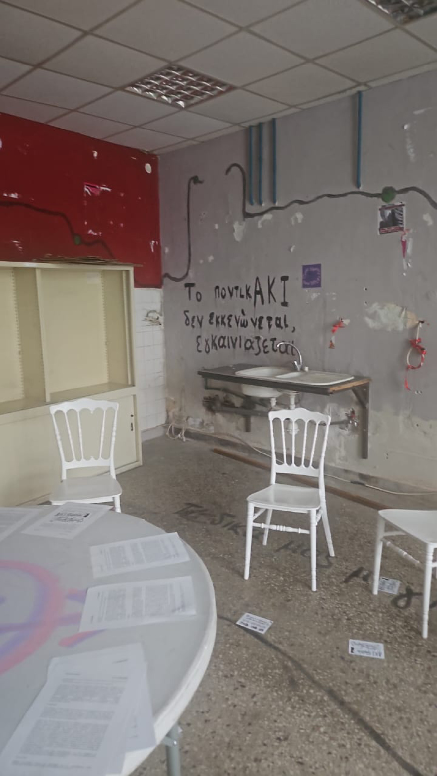 Εκκενώθηκε μέσα σε λίγες ώρες η νέα κατάληψη του κυλικείου Ιατρικής του ΑΠΘ 