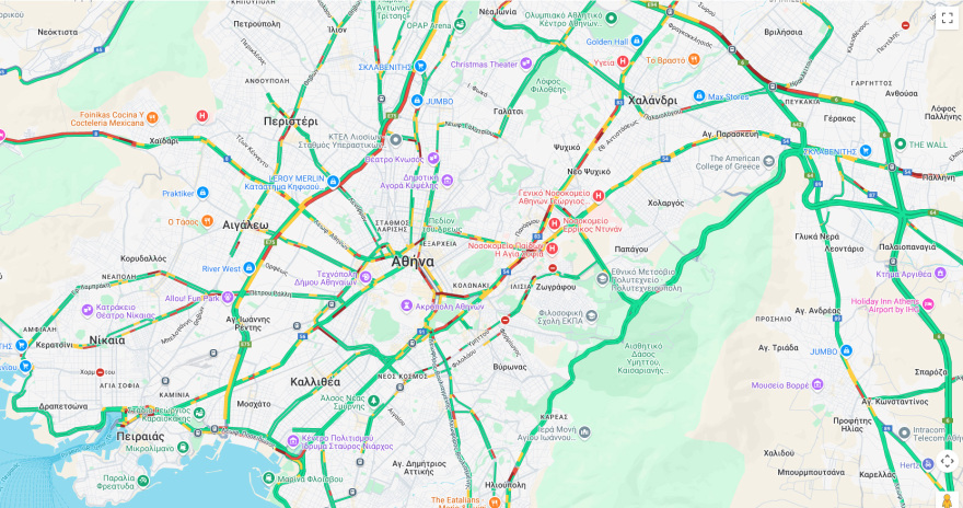 Αυξημένη κίνηση στην Αττική Οδό προς Ελευσίνα μετά από καραμπόλα 4 οχημάτων - Στο κόκκινο Κηφισίας και Κηφισός