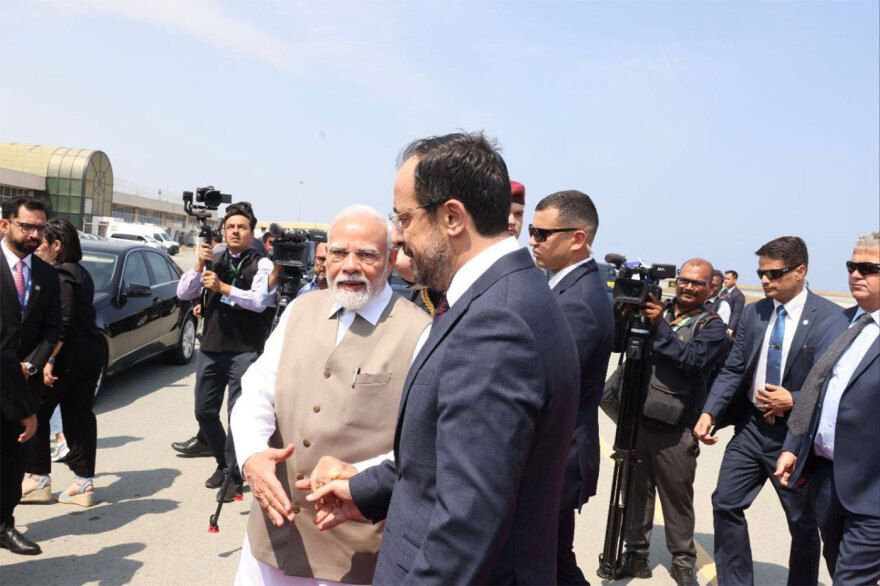 In Cyprus, Monty - welcomed Christodoulides at the airport: