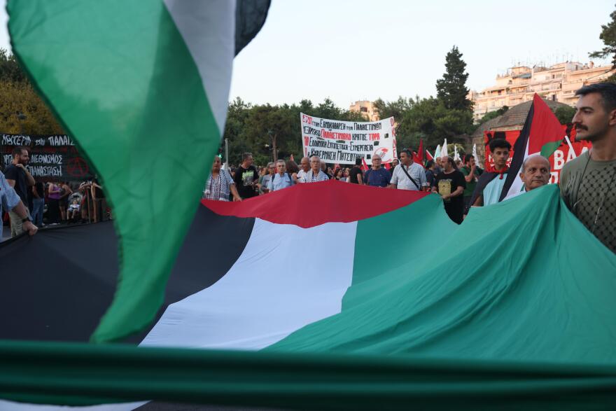 Πορεία στη Θεσσαλονίκη για την Παλαιστίνη - Δείτε φωτογραφίες