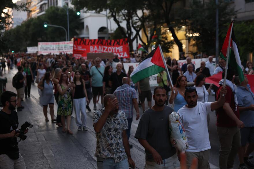Πορεία στη Θεσσαλονίκη για την Παλαιστίνη - Δείτε φωτογραφίες
