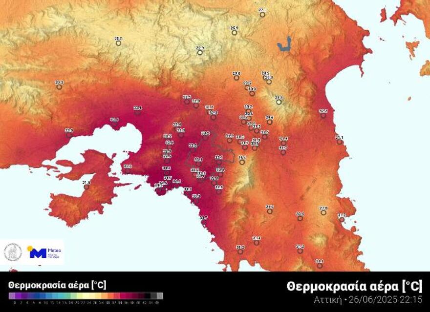Κορυφώνεται το κύμα καύσωνα: Τους 41 βαθμούς θα αγγίξει η θερμοκρασία σήμερα, «τροπική νύχτα» σε 8 περιοχές