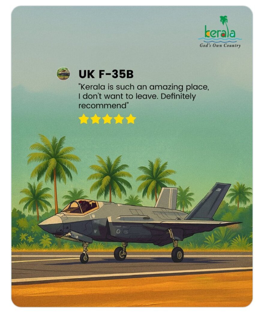 Ένα καθηλωμένο βρετανικό F-35 έγινε... πρεσβευτής του τουρισμού στην Ινδία
