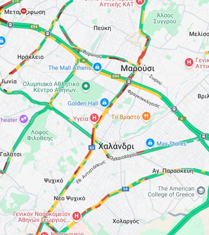 Στο κόκκινο οι δρόμοι της Αττικής - Προβλήματα σε Κηφισό και Κηφισίας, δείτε πού υπάρχει κίνηση