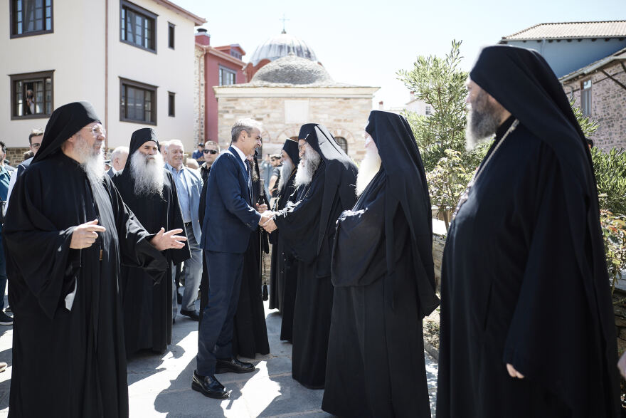 Kyriakos Mitsotakis visited the Vatopedi Monastery - Video and Pictures