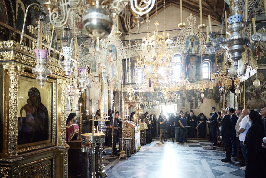 Kyriakos Mitsotakis visited the Vatopedi Monastery - Video and Pictures