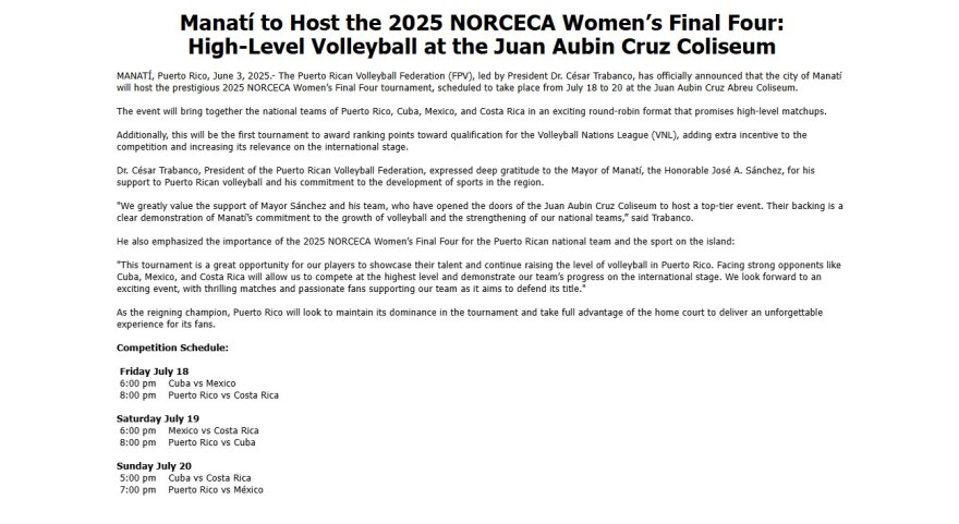 Βόλεϊ: Σκάνδαλο στο πρωτάθλημα γυναικών Βορείου Αμερικής – Δεν έδωσαν βίζες στην Εθνική Κούβας για το τουρνουά στο Πουέρτο Ρίκο