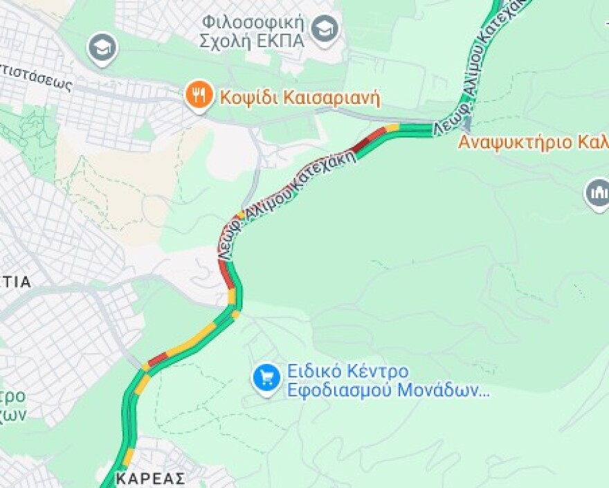 Στο κόκκινο οι δρόμοι της Αττικής - Μποτιλιάρισμα σε Κηφισό και στην Αττική οδό, δείτε πού υπάρχει κίνηση 