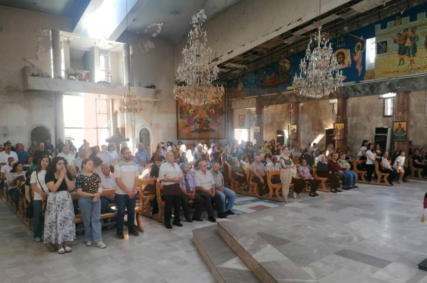 Λειτουργία ξανά στον προφήτη Ηλία στη Δαμασκό ένα μήνα μετά το αιματοκύλισμα