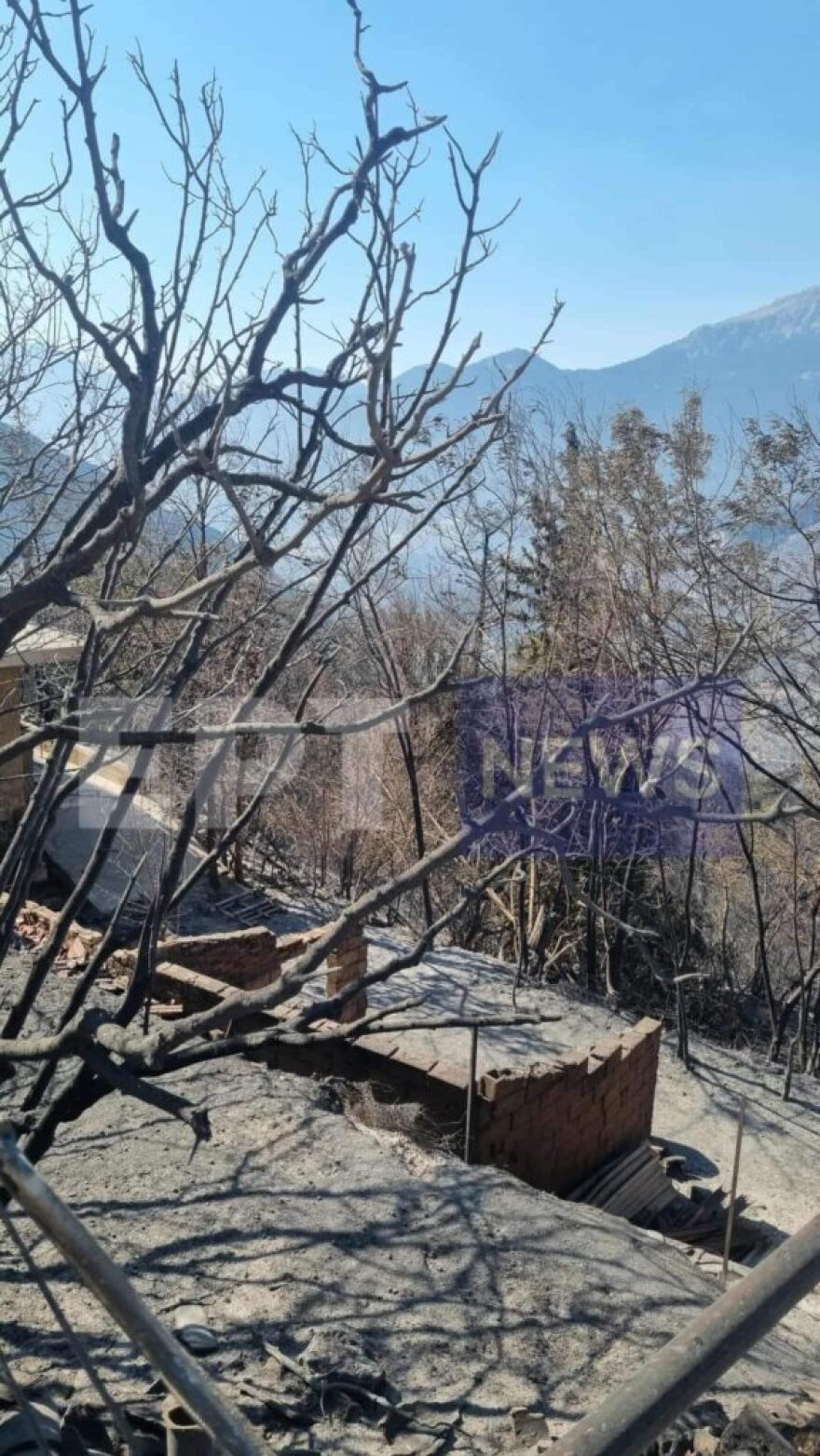 Η επόμενη μέρα στον Φενεό: Στάχτη 12.000 στρέμματα δάσους, ζημιές σε σπίτια και καλλιέργειες  - Δείτε φωτογραφίες