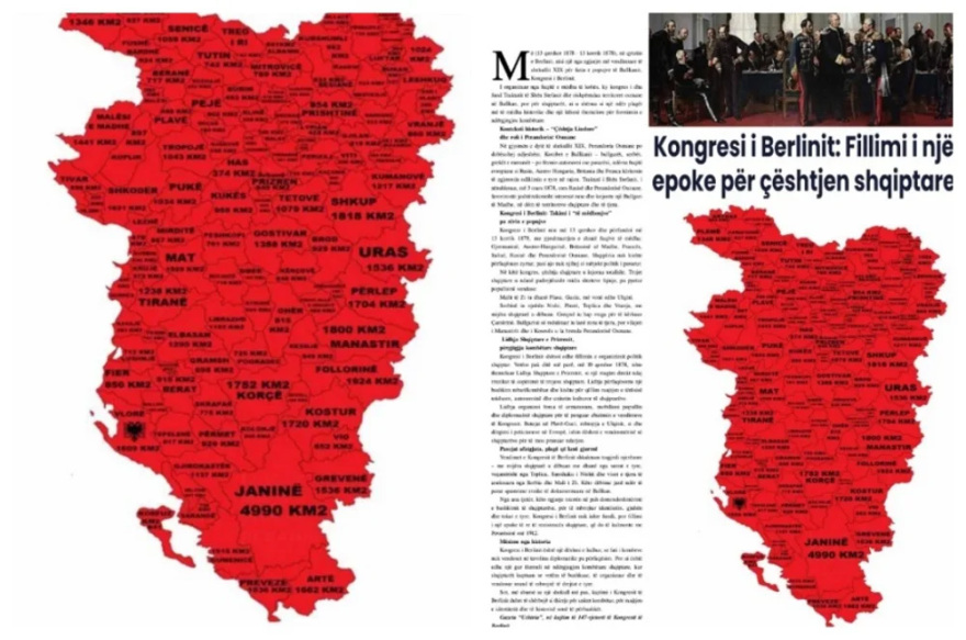 Μετά τη «Γαλάζια Πατρίδα» του Ερντογάν, η μεγάλη «Κόκκινη Πατρίδα» από τους Αλβανούς σε επίσημο έντυπο!